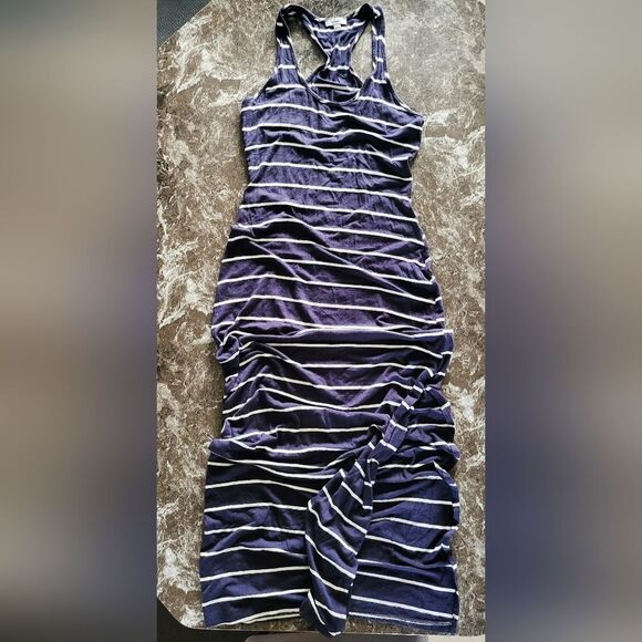 Reitmans XS Blue & White Striped Maxi Dress - Picture 4 of 4